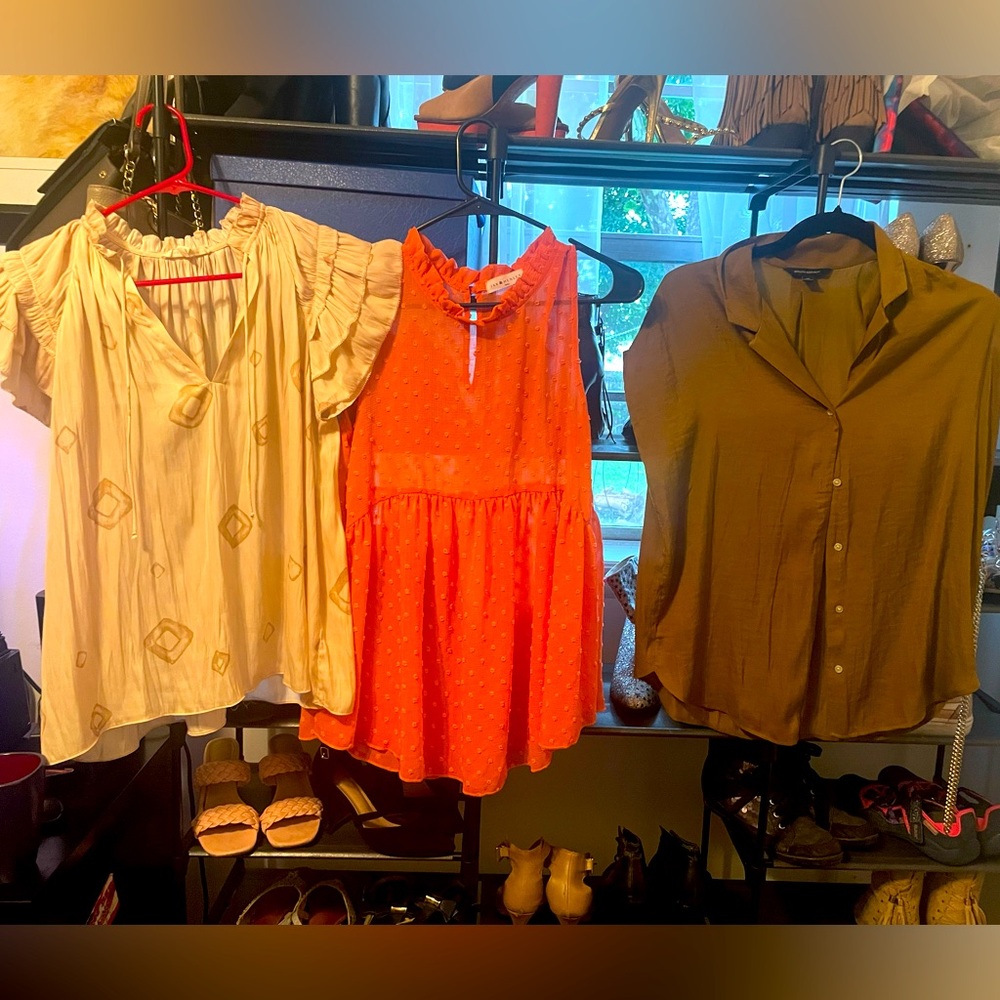 Bundle of 3 business casual short sleeve blouses